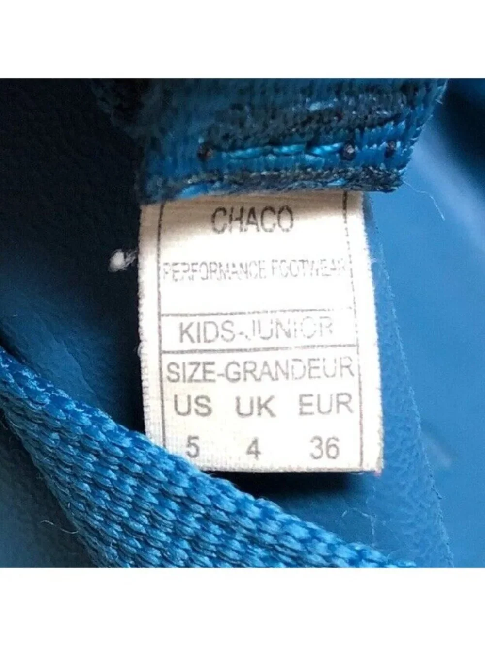 Chaco Youth Unisex Boys Girls 5 Chillos Sport Blue Slide Sandals Beach
